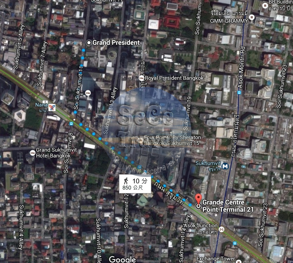 SeCeTravel-Grand President Hotel Bangkok-map-1