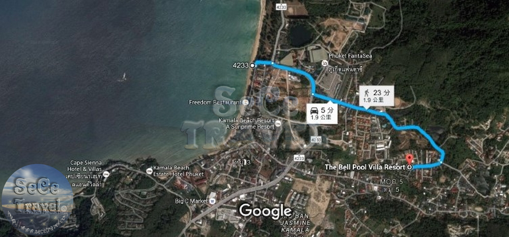 THE BELL VILLA PHUKET MAP