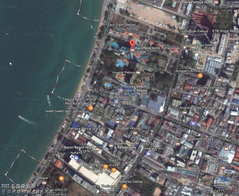 SeCeTravel-2017-泰國潑水節-曼谷芭堤雅玩盡11天之旅-DAY-5-HARD ROCK HOTEL MAP